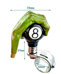 Heavy Duty Truck Steering Wheel Knob Hand Grip 8 Ball Quick Release Suicide Spinner, resin and metal alloy construction