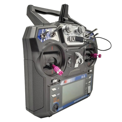 Side view of Six Channel 2.4GHz RC Transmitter And Receiver Set With AFHDS 2A Sky Radio Control System for FPV Multirotor and Fixed Wing Hobbyists