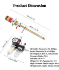 Air Operated Grease Pump 50 To 1 Ratio Pneumatic Gun with dimensions for workshop use
