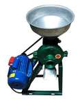Powerful 1500W Wet And Dry Grain Grinder For Home And Small Biz with blue motor and metal bowl for beans and rice.
