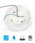 Back view of 20 Pack 6 Inch LED Low Profile Disk Lights Recessed or Surface Mount Round Ceiling Fixtures 15W Over 900 Lumens