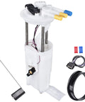 Fuel Pump With Sensor E3542M Replacement Fits 2000 2005 Buick Century 3.1L V6 and 3.8L front view with accessories