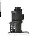 Matrix Jig Saw Attachment for Cordless Drill With Tool Free Blade Change shown in side view with blade compatibility
