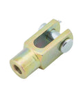Close-up of Heavy Duty Master Cylinder Clevis And Pushrod Kit With 3/8-24 Fine Thread, showing clevis pin and cotter key.
