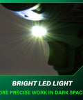 Bright LED light on 36V Cordless Brushless High Torque Half Inch Impact Wrench With Beast Mode Power in dark space