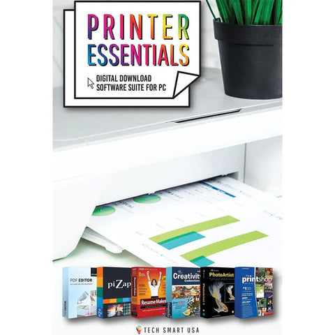 Top Tier Digital Color All In One Wireless Laser Printer Bundle Featuring Hella Smooth Copy Scan Fax Functions And Straight Up PC Driver Downloads Plus Six Foot Usb Cable For Your Office with software suite and printed documents.
