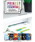 Kick Butt Heavy Duty Monochrome Laser All In One Printer With Automatic Duplex Print Scan Copy High Speed Office Workhorse Plug And Play Bundle Includes Usb And Hdmi Cables printing documents with colorful software suite displayed.