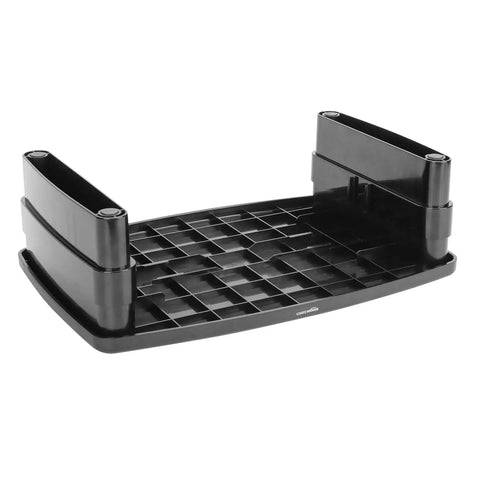 Height Adjustable Monitor Stand Riser With Storage Organizer For Ergonomic Slick Desk Setup Supports Monitors And Laptops Up To 22 Lbs Space Saving Black Finish