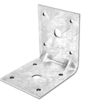 10 Pack L Right Angle Brackets For Wood Built Tough Galvanized Steel Corner Braces, 2-3/8 By 2-7/8 By 2-7/8 Inches, 90 Degree Reinforcing Rib