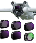 ND Filter Set For DJI Mini 3 And Mini 3 Pro 6 Pack With CPL ND8 ND16 ND32 ND64 ND128, Lightweight Aviation Aluminum Frame shown