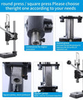 Heavy Duty Leather Hole Puncher Hand Punch Manual Press With Ductile Iron Base Arbor Press for DIY Leather Craft, multiple views