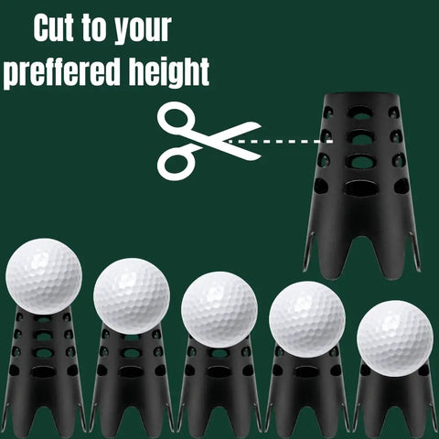 Reusable Plastic Golf Simulator Tees With Tether Base For Indoor Mats Keeps Tees Locked To The Mat During Drives. Adjustable height.
