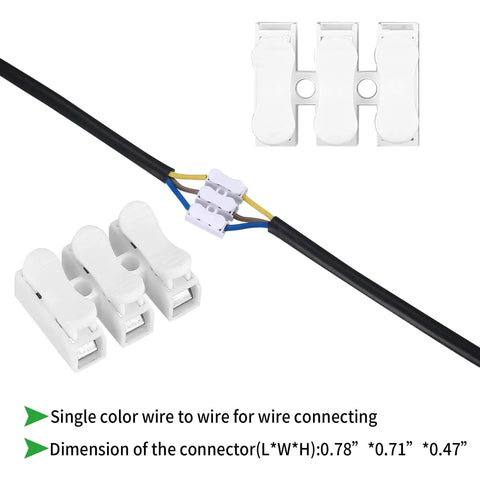 65 Piece Spring Wire Connector Set With Push In 2 Pin Quick Terminals For Electrical Projects Spring Clamp Cable Blocks Visible