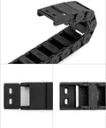 Semi Enclosed Cable Drag Chain For CNC Machines And Tools, 1 Meter Length, 2 Pack, Inner Size 15mm By 30mm, R28 38 Bending Radius