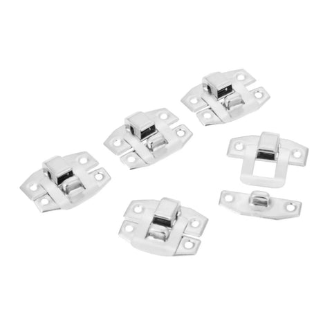 Antique Silver Box Hasp Lock Kit 20 Pcs for Jewelry Boxes and Suitcases 24x19mm Durable Iron Hardware Latches Clasp Clip Retro Design