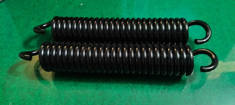 Beefed Up Workhorse Set Of Two Heavy Duty Extension Springs twenty inch long, black coated coil springs for garage jobs.