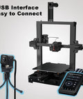 3D printer setup with Nebula Camera For 3D Printer With Night Vision And WiFi Monitoring, mounting on tripod, compatible devices shown