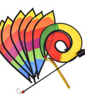 Rainbow Windsock Set Of 3 Hot Air Balloon Wind Spinners for Outdoor Garden and Yard Decor, weatherproof and colorful design.