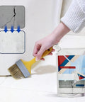 Person using Heavy Duty Concrete Crack Filler and Repair Adhesive With Fill Tip, Quick Drying Waterproof Sealer for Outdoor use.