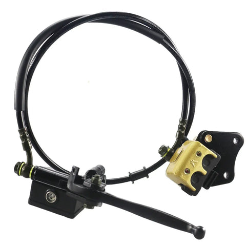 Hydraulic Front Brake Caliper Assembly For 50cc 70cc 90cc 110cc 125cc Pit Bikes Off Road Dirt Bikes With Seven Eighths Inch Handlebars Gold Finish