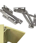 Heavy Duty Stainless Steel Cabinet Hinges With 80 Degree Sprung Mechanism, 20mm Side Panel Fit, built to last, shown installed on a cabinet.
