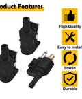 Three Piece 8mm Fuel Line Connector Set For Yamaha Outboard Motors with Female And Male Fittings For Five Sixteenths Inch Fuel Hose