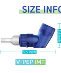 Three In One Breathing Trainer for Lung Expansion Mucus Relief and Breathing Rehab size info 5.5 x 2.4 inches