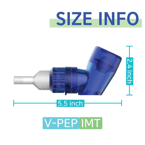 Three In One Breathing Trainer for Lung Expansion Mucus Relief and Breathing Rehab size info 5.5 x 2.4 inches