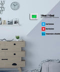 Upgraded Non Programmable Thermostat For Home 1 Heat 1 Cool Single Stage System With large green LCD in modern room setting