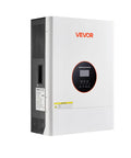 Heavy Lifting 6400W 48V Hybrid Solar Inverter With Built In 120A MPPT Charge Controller side view showing control panel and vents.