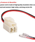 Scooter Battery Harness For Razor Scooters 14Awg 600V 3 Pin 2 Wire Water Resistant Replacement Power Cord with connector