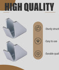Two heavy duty metal cabinet shelf clips for garage organization, showcasing sturdy silver steel structure and durable quality.