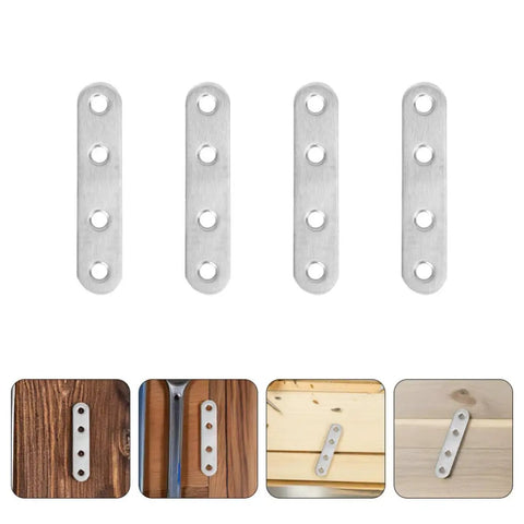 40Pcs Stainless Steel Flat Straight Braces Set With Precision Flat Design And Smooth Surface Finish for heavy-duty repairs
