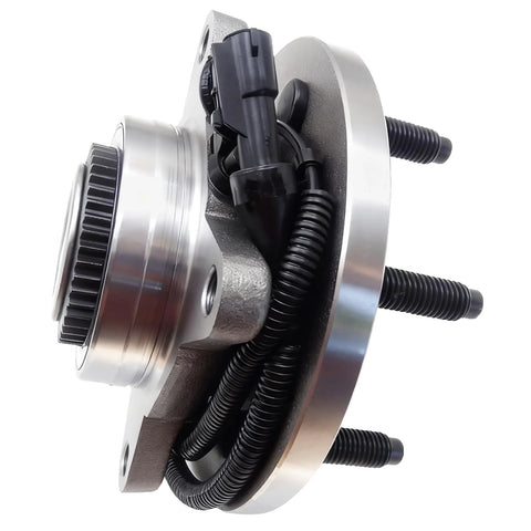 Front view of Front Wheel Bearing Hub Assembly 515119 For 2009 2010 Ford F-150 4WD 2 Pack, 6 Bolts with ABS Sensor