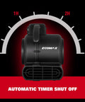 Pro Grade 950 CFM Air Mover with 3 Speed Settings and Built In Timing Function, front view with automatic timer dial