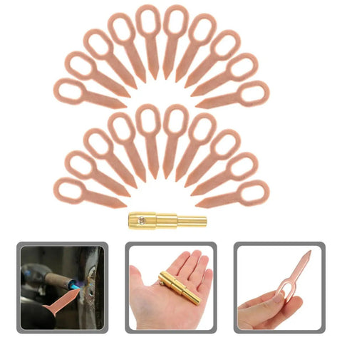 Heavy Duty Dent Puller Kit For Auto Body Repair And Sheet Metal Restoration Iron Material Dent Remover Set For Cars Trucks And SUVs Easy To Use Automotive Body Shop Tool For Quick Fixes showing dent removal attachments and tool in hand