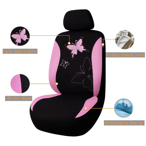 butterfly car seat and stroller set Pink Lace Butterfly Car Seat Covers