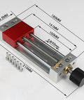 Heavy Duty 100Mm Aluminum Jaw Vise For Engraving Machines And Cnc Routers Features flat nose design with six M5 screws and dimensions.