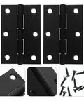 Heavy Duty Sealed Bearing Gate Hinges 2 Pack Black Hidden Door Hinges with screws for interior cabinets, smooth quiet operation.