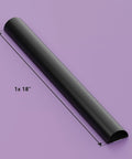 TV Wire Hider Cord Cover For Wall Mount TV Half Round Cable Raceway With Hinged One Piece Lid in black on purple surface