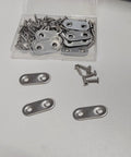 20 Pack Stainless Steel Straight Brackets With Screws Flat Plate Repair Brackets For Furniture Woodwork 2Mm Thick Size 3.6 Cm By 1.6 Cm 8 Mm Screw Size Silver Finish Durable Flat Brackets For Quick Repairs And Reinforcement