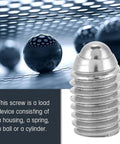 20 Pcs M8x10 Wave Ball Screws Plus Stainless Steel Spring Plunger Set For Lubrication Equipment Plus Pneumatic Tools Hex