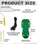 Four Piece Nine Inch Spiked Roller Set For Self Leveling Concrete And Epoxy Floors With Spike Shoes 43 Inch Telescoping Pole