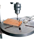 Heavy Duty 6 Inch Drill Press Clamp With Steel Jaw Grabs Like A Vice Keeps Workpiece Locked Down Zero Slack Adjustments, clamping wood on drill press.