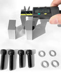 D2 Steel Replacement Jaw Blades For Electric Hydraulic Rebar Cutter 1 Inch To 25mm Quick Cutting High Hardness Precision Fit No Bend Deform Heavy Duty Rebar Snip Parts with caliper measuring size.