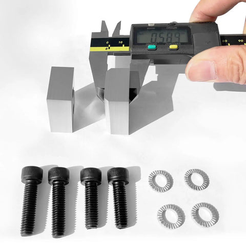 D2 Steel Replacement Jaw Blades For Electric Hydraulic Rebar Cutter 1 Inch To 25mm Quick Cutting High Hardness Precision Fit No Bend Deform Heavy Duty Rebar Snip Parts with caliper measuring size.