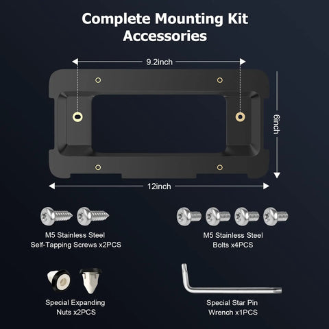 Rear License Plate Frame Bracket Mount For BMW And Mini Cooper 2005-2023 complete mounting kit accessories with screws and wrench