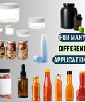 Pro Grade Clear Perforated Shrink Bands For Large Bulk Containers Tamper Evident Seals on various jars and bottles.