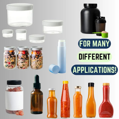 Pro Grade Clear Perforated Shrink Bands For Large Bulk Containers Tamper Evident Seals on various jars and bottles.