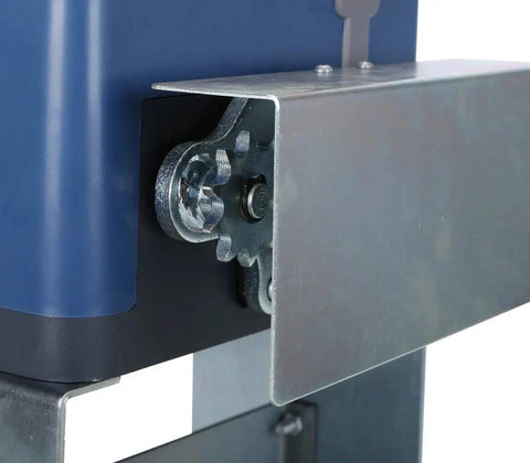 Close-up of heavy-duty chain-driven part of Sliding Gate Opener Kit With Remote Controls And Beefed Up Security Photocell Sensor AC Motor